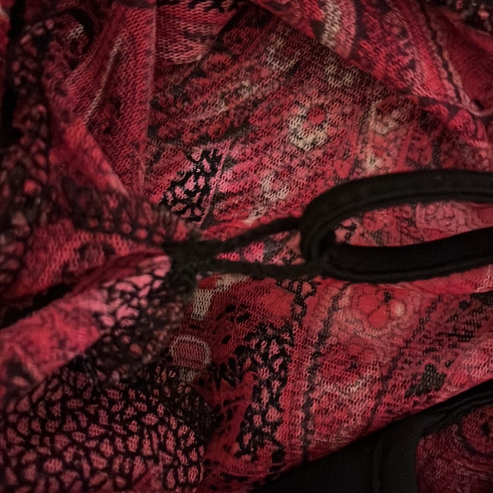 Pink and Black Top with Black Tank. - Picture 7 of 11